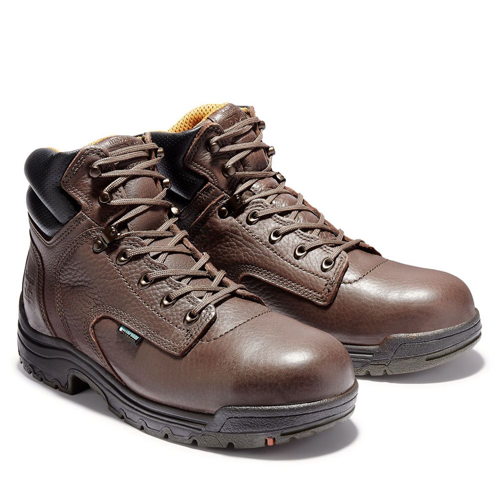 Botas de Trabajo Timberland Hombre Pro® Titan® 6\" Alloy Toe Marrones - Chile YAG-431869